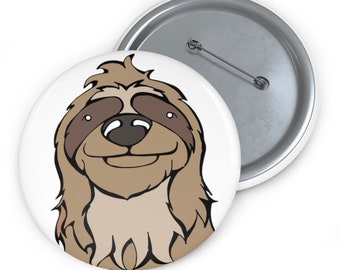 Sloth Pin Buttons