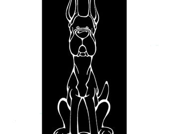 Great Dane Decal Dog Window Sticker