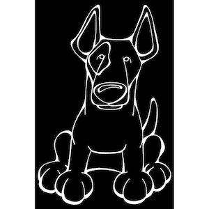 Bull Terrier Decal Dog Window Sticker