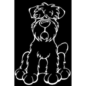 Black Russian Terrier Decal Dog Window Sticker
