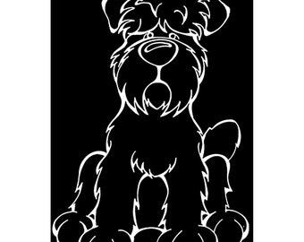 Black Russian Terrier Decal Dog