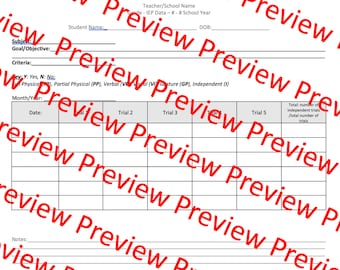 Fiches techniques du PEI pour l'éducation spéciale - MODIFIABLES