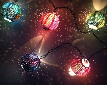 Space themed, Universe Inspired, Multi-color Galaxy Light Paper Lanterns, home decor, nursery, dorm, wedding