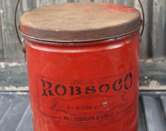 Vintage Grease Can Etsy