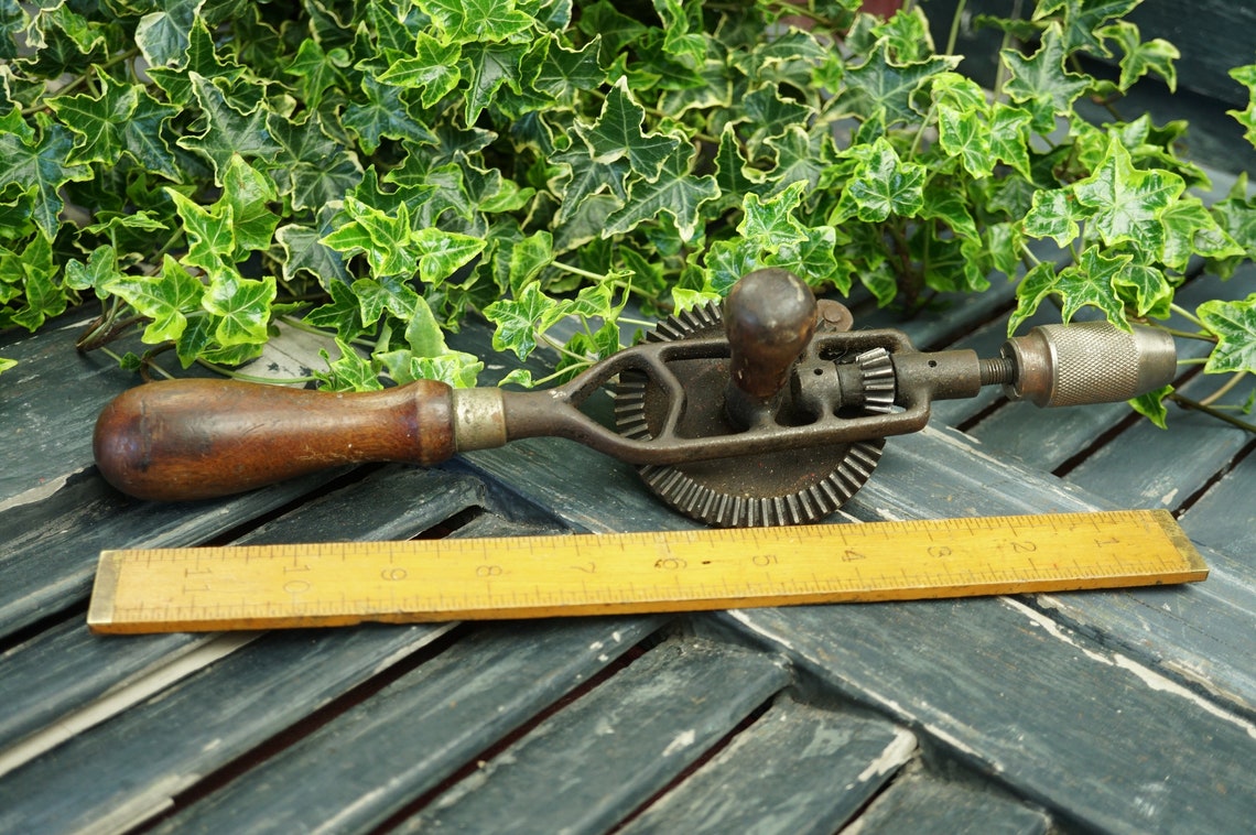 Vintage Egg Beater Drill / Egg Beater Auger / Hand Crank Etsy