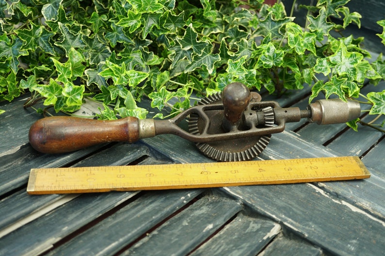 Vintage Egg Beater Drill / Egg Beater Auger / Hand Crank Drill Etsy