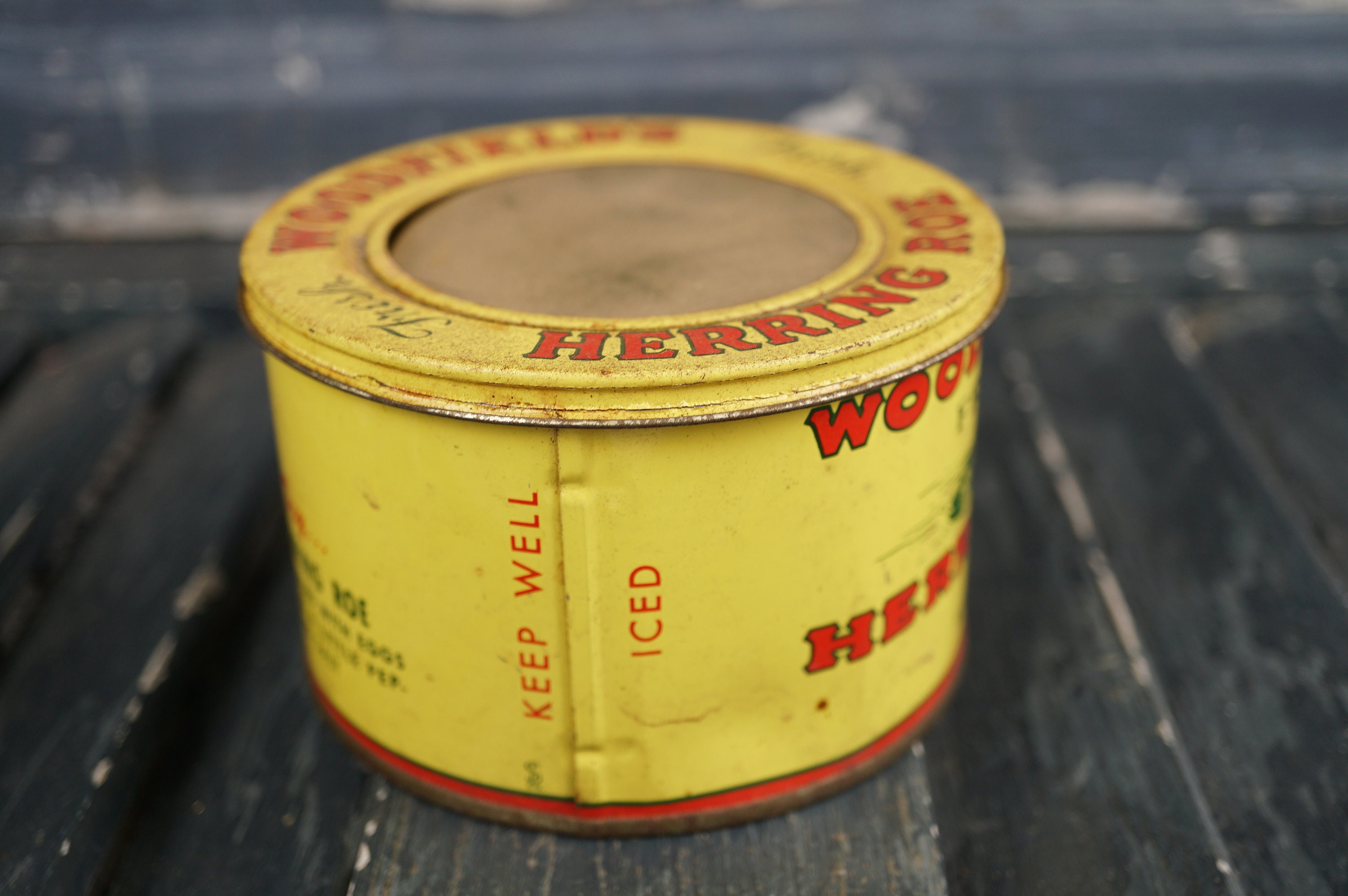 Vintage Woodfield's Fresh Herring Roe Can / Vintage Fish Etsy
