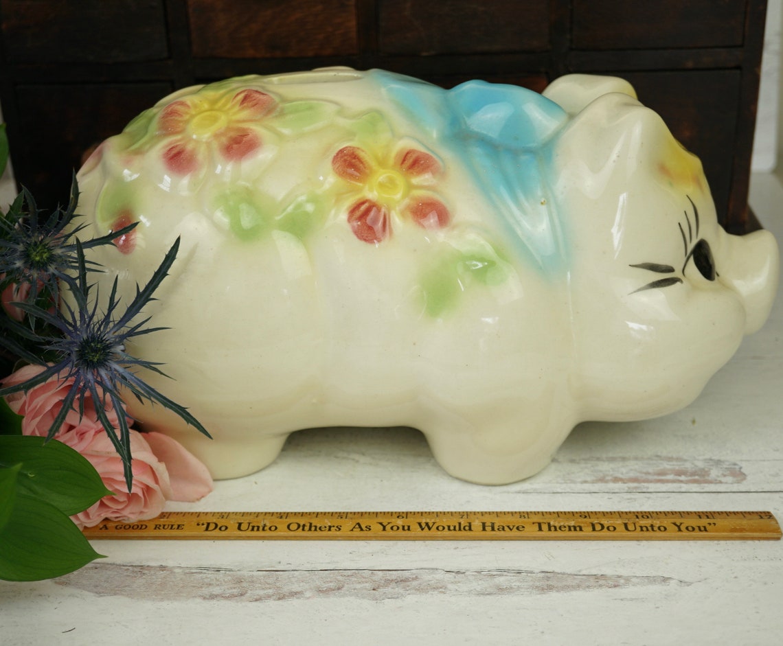 Vintage Pig Piggy Bank / Retro / Nostalgic / Mid Century / Etsy