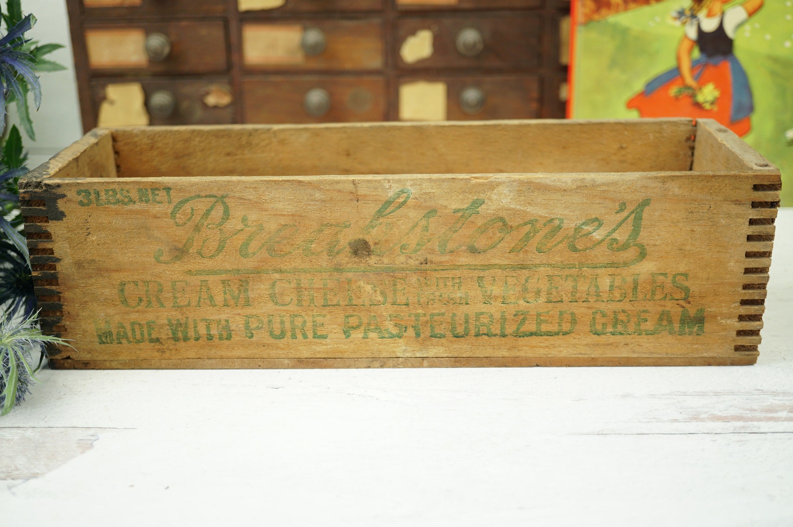 Cream Cheese Vintage Box 3 Pound / Vintage Advertisement / Etsy