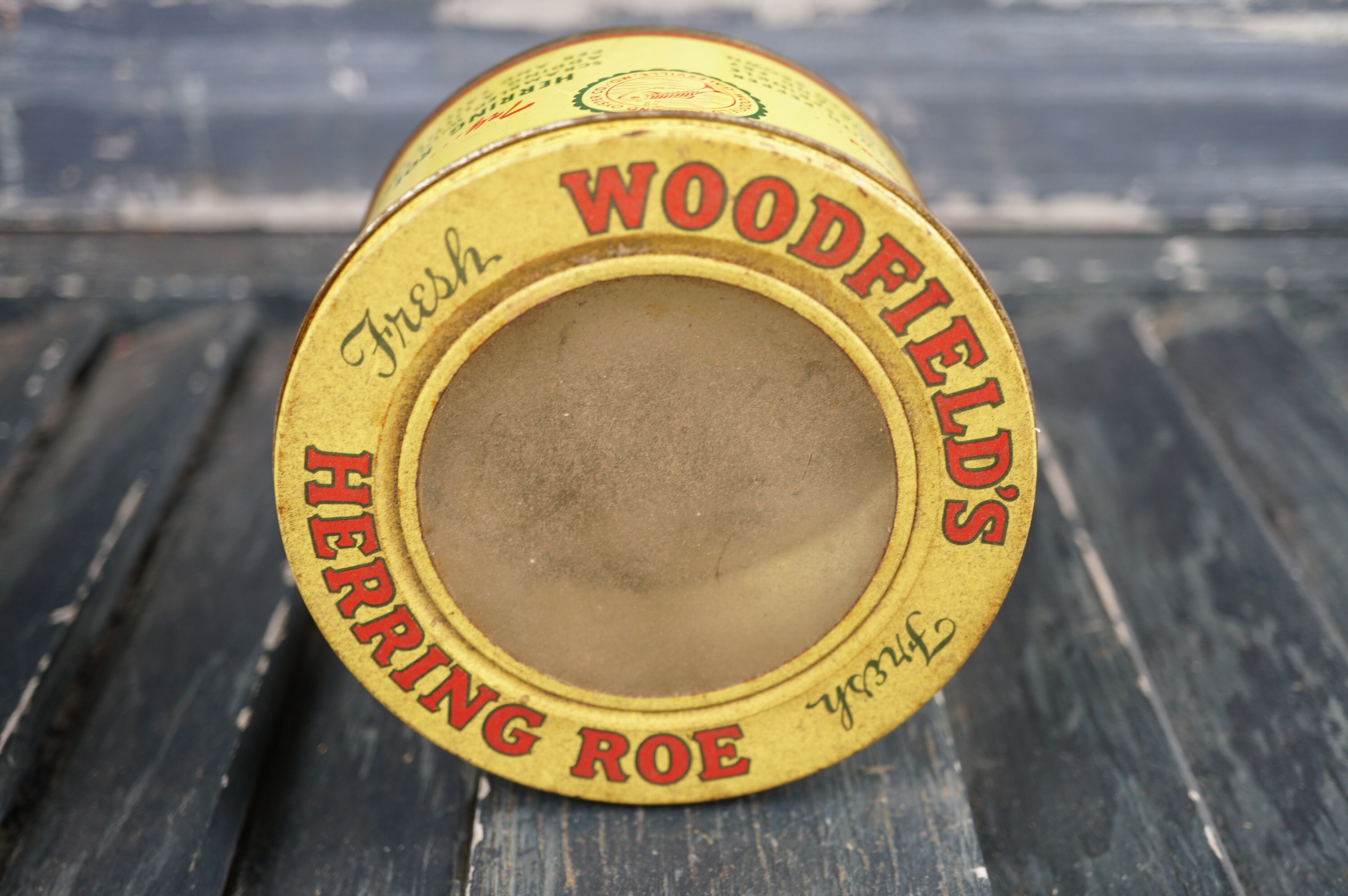 Vintage Woodfield's Fresh Herring Roe Can / Vintage Fish Etsy