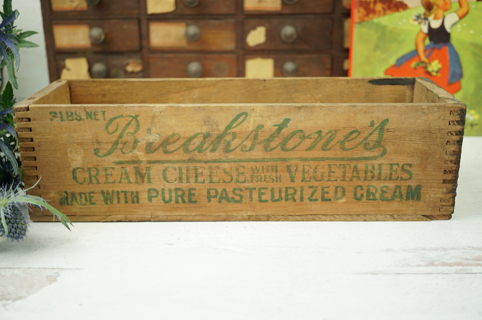 Cream Cheese Vintage Box 3 Pound / Vintage Advertisement / Etsy