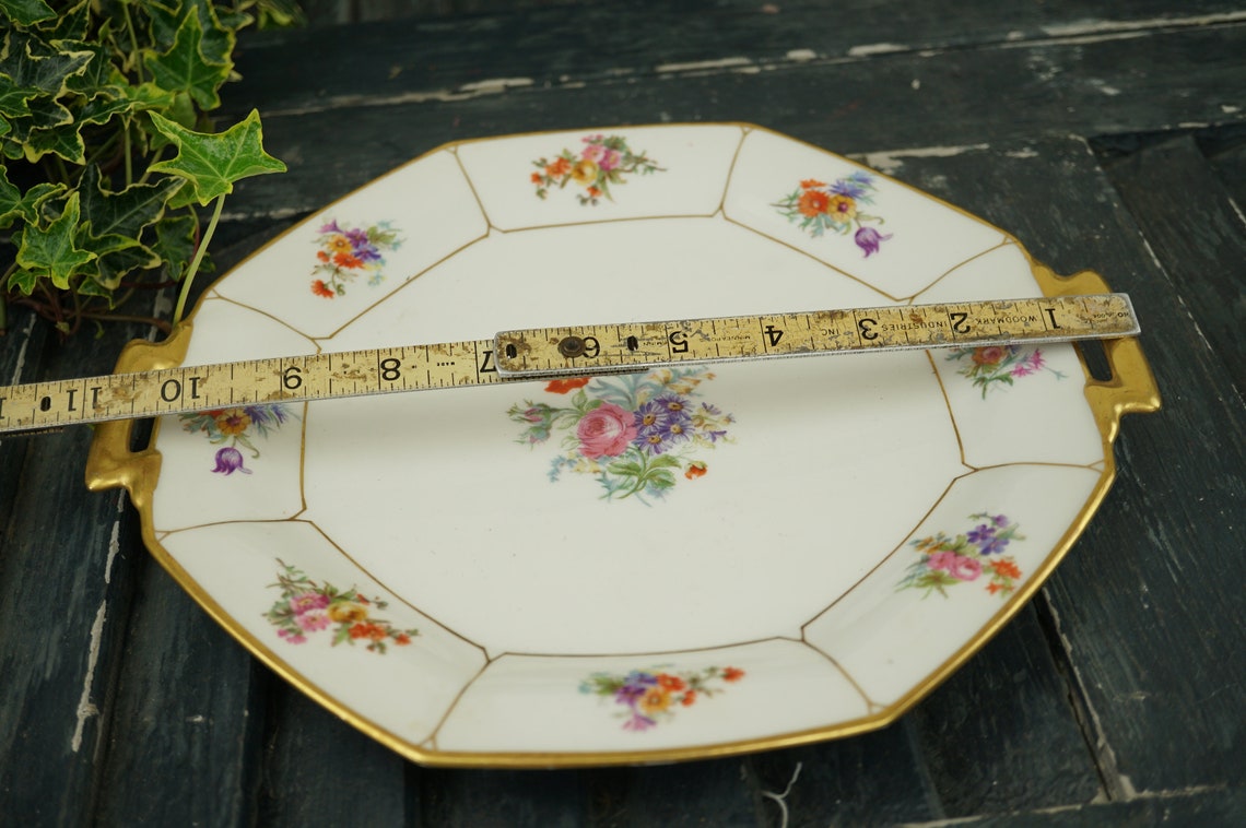 Wm Guerin & Co Limoges France 11 Inch Handled Serving Platter Etsy