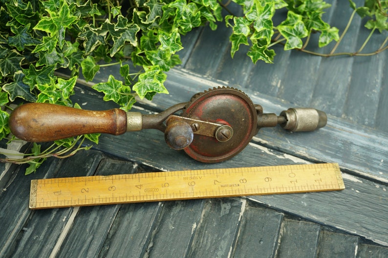 Vintage Egg Beater Drill / Egg Beater Auger / Hand Crank Drill Etsy