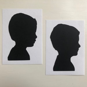 Personalized custom Silhouette portrait of photo. Silhouette cutout picture.