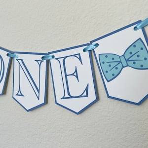 One Bow Tie Banner, One First Boy Banner, One High Chair Bow Tie Banner ...