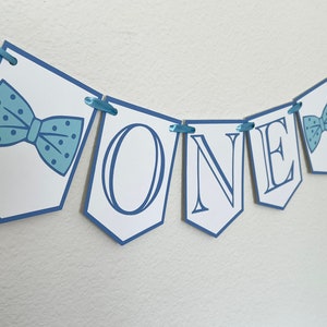 One Bow Tie Banner, One First Boy Banner, One High Chair Bow Tie Banner ...