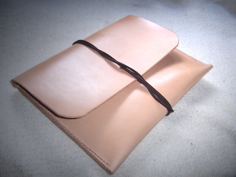 Natural Leather Ipad Sleeve/ Case/ Envelope for IPAD 3 or 2. Etsy