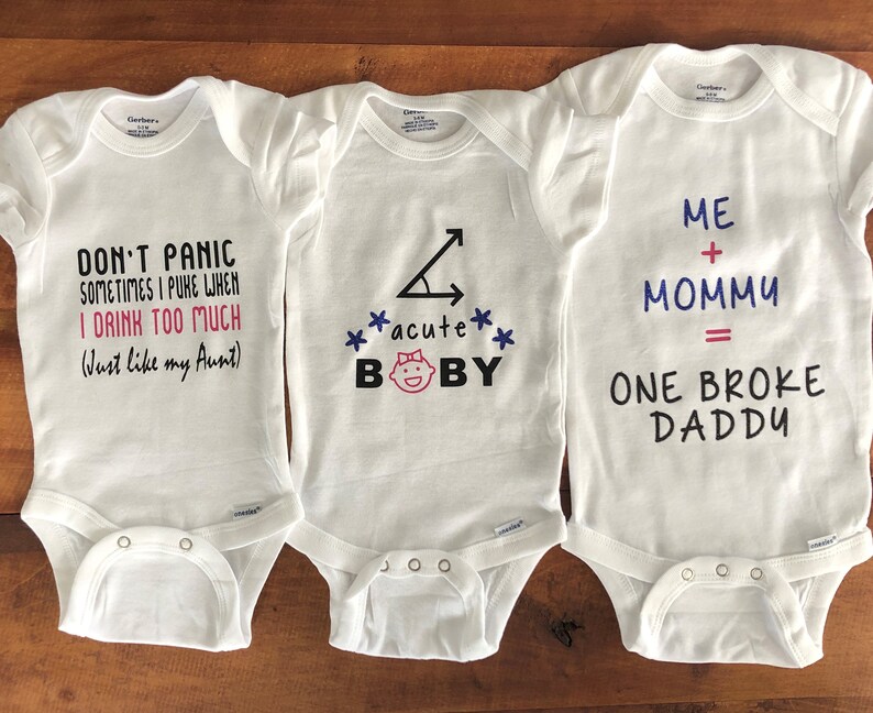 Baby Shower Gift Custom Onesie\u00ae Funny Baby Onesie\u00ae Grow With Me Bundle Newborn Funny Onesie\u00ae Baby Body Suit Personalized Onesie\u00ae
