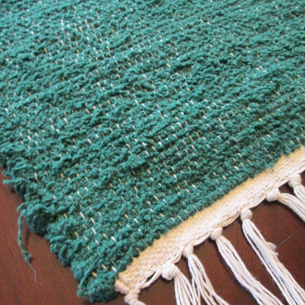 Green Blanket Rag Rug