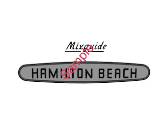 Hamilton Beach Model "H" Replacement Decals