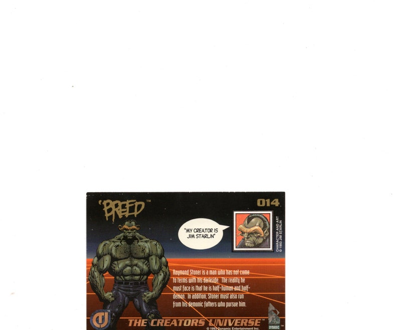 1993 . Breed #14 Creators Universe card Jim Starlin