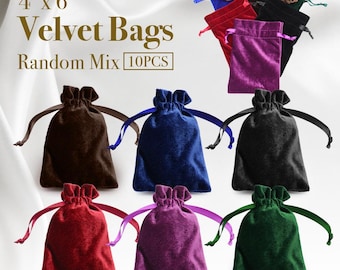 10 Jewelry Velvet Bags Drawstring Pouches Gift Wedding Favors Small Medium Large