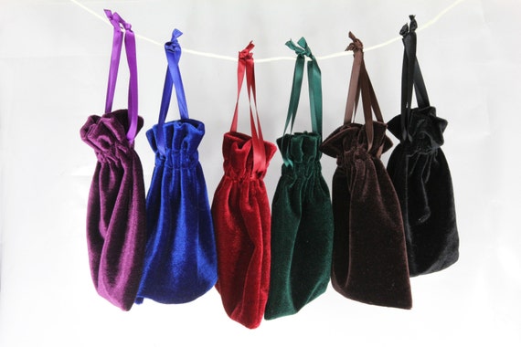 Jewelry Wedding Party Gift Drawstring Pouches 10pcs Medium 4/"x6/" Velvet Bags