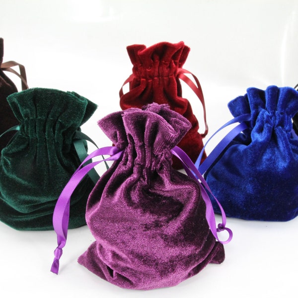 Large Velvet Drawstring Bags Etsy