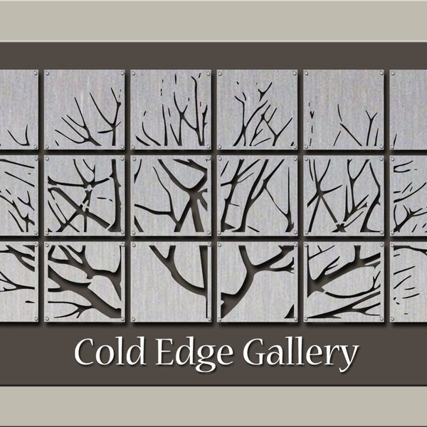 Trees Lines of Silence, Extra Large, Wall Art, Office Decor, Abstract, Contemporary, Modern, Sculpture, Industrial Art, Aluminum Sculpture