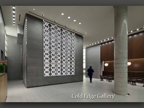 Metal Wall Art Hanging Art Artistic Wall Divider Sculpture Corporate Art Partition Hanging Room Divider Diamonds 12