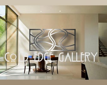 Arte de pared de metal extragrande, decoración, abstracto, contemporáneo, moderno, escultura de aluminio, Kauai