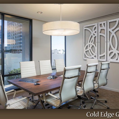 Office Metal Wall Art Corporate Decor Abstract Etsy