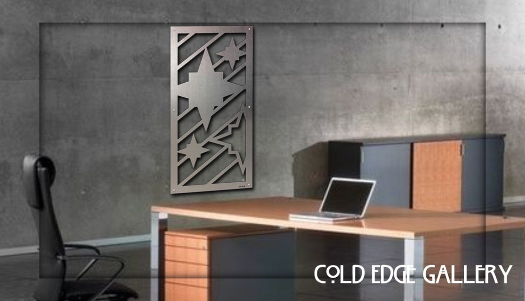 Office Metal Wall Art Abstract Corporate Sculpture Corporate Brushed