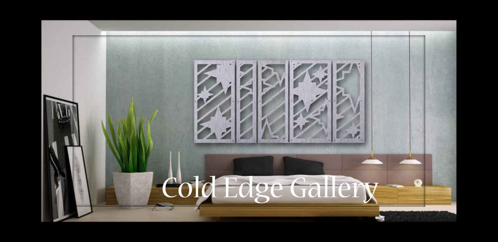Bedroom Wall Art Metal Wall Art Art Decor Abstract Etsy
