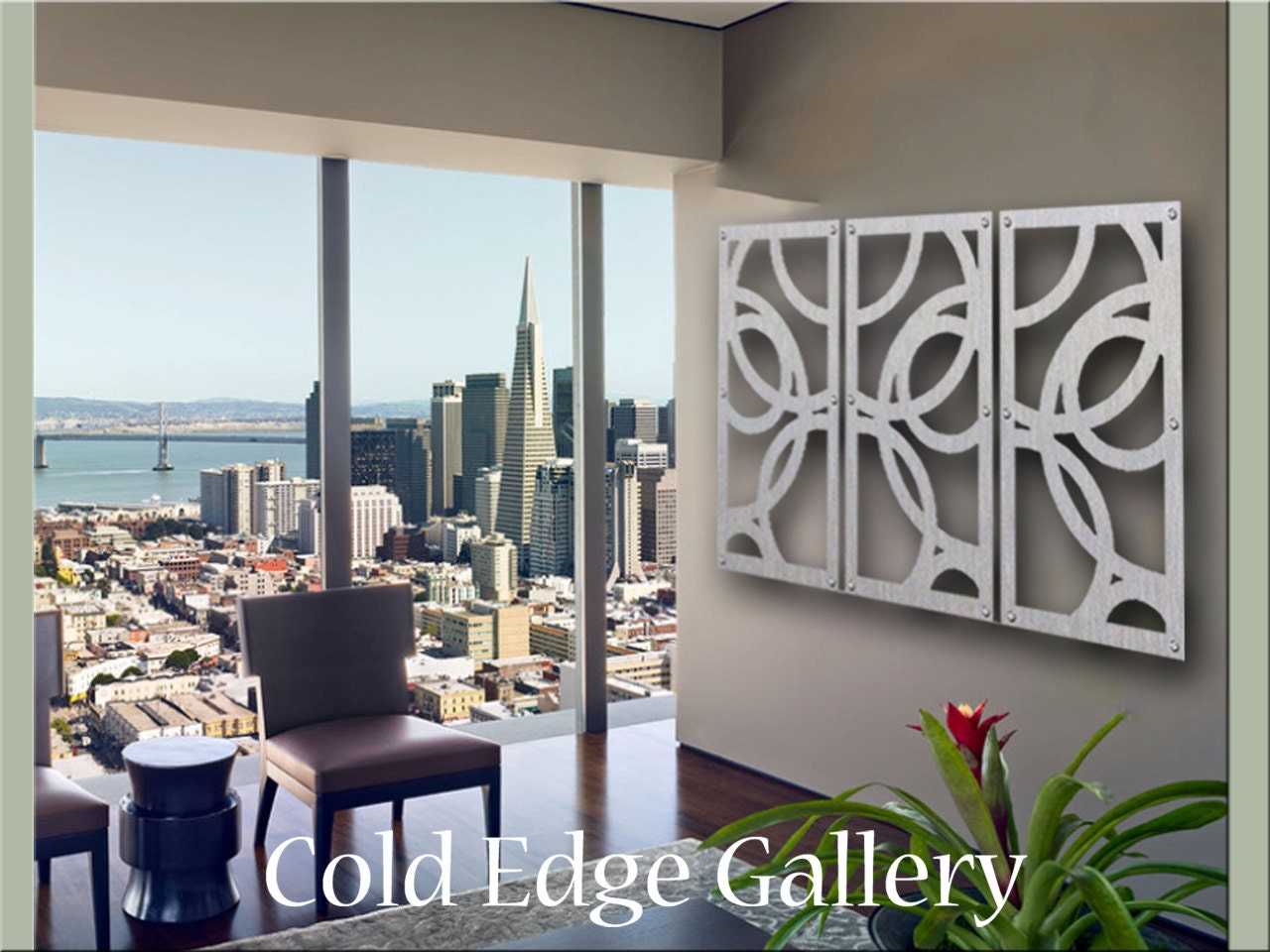 Office Metal Wall Art Home Decor Abstract Contemporary Modern Etsy