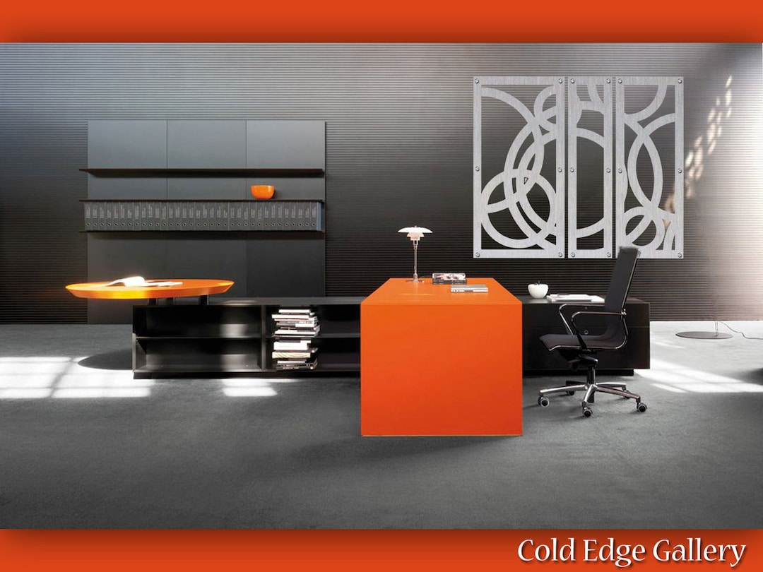 Office, Metal Wall Art, Art, Decor, Abstract, Contemporary, Modern