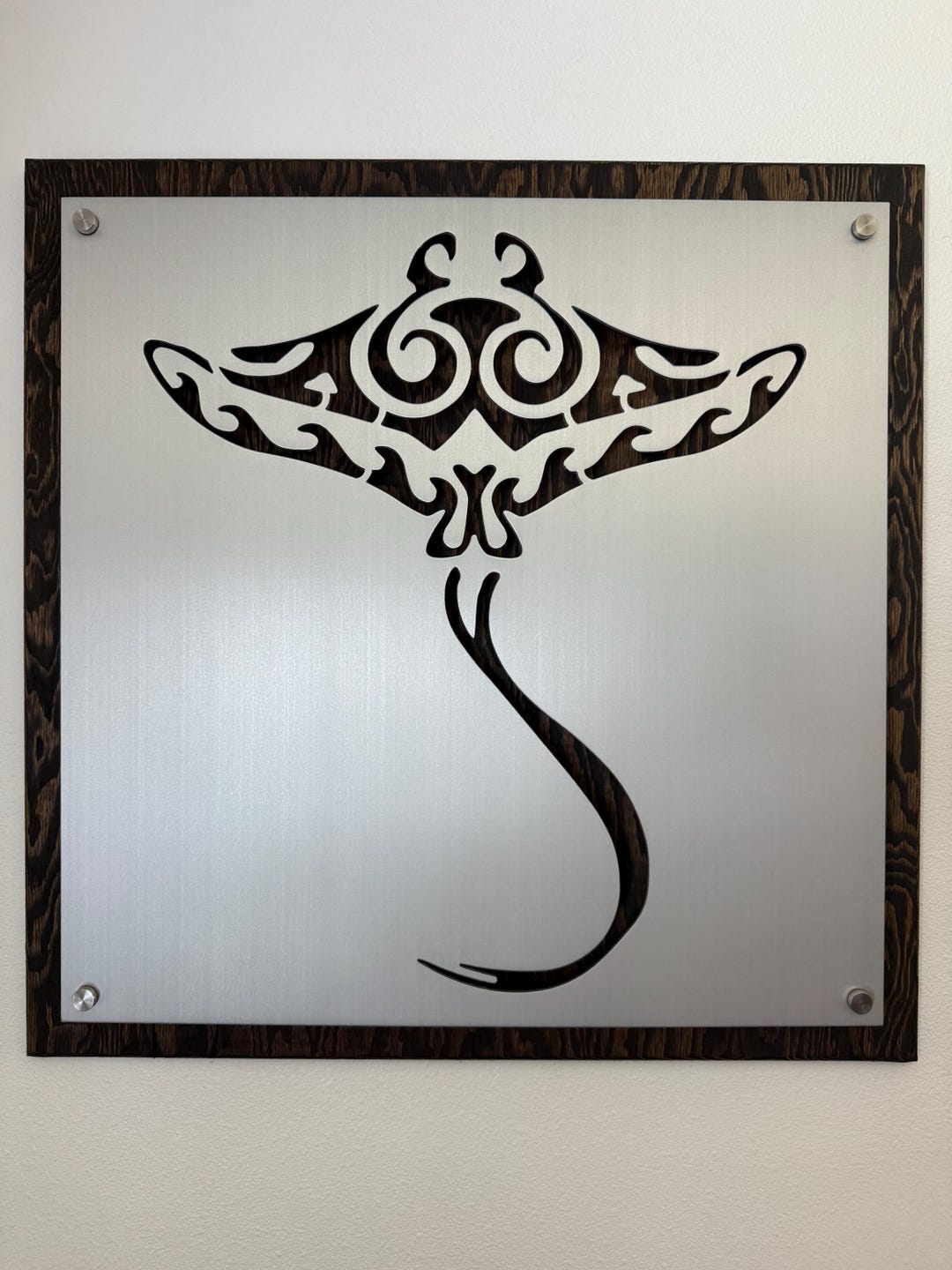 Manta Ray Metal Wall Art, Beach Decor, Ocean Art - Etsy