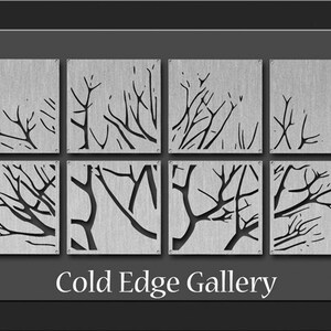 Trees Lines of Silence, Large Metal Wall Art, Decor, Abstract, Contemporary, Modern, Sculpture, Industrial Art, Aluminum Sculpture image 2