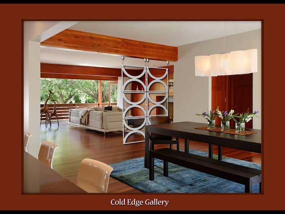 Artistic Room Divider Metal Hanging Art Screen Partition Room Decorator Hanging Art Circles 6
