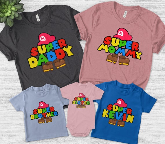 Super Mario Birthday Shirt Super Mario Matching Family Shirt - Etsy