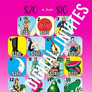 Loteria Board, Loteria, Loteria Tabla, Loteria boards, Tablas de Loteria