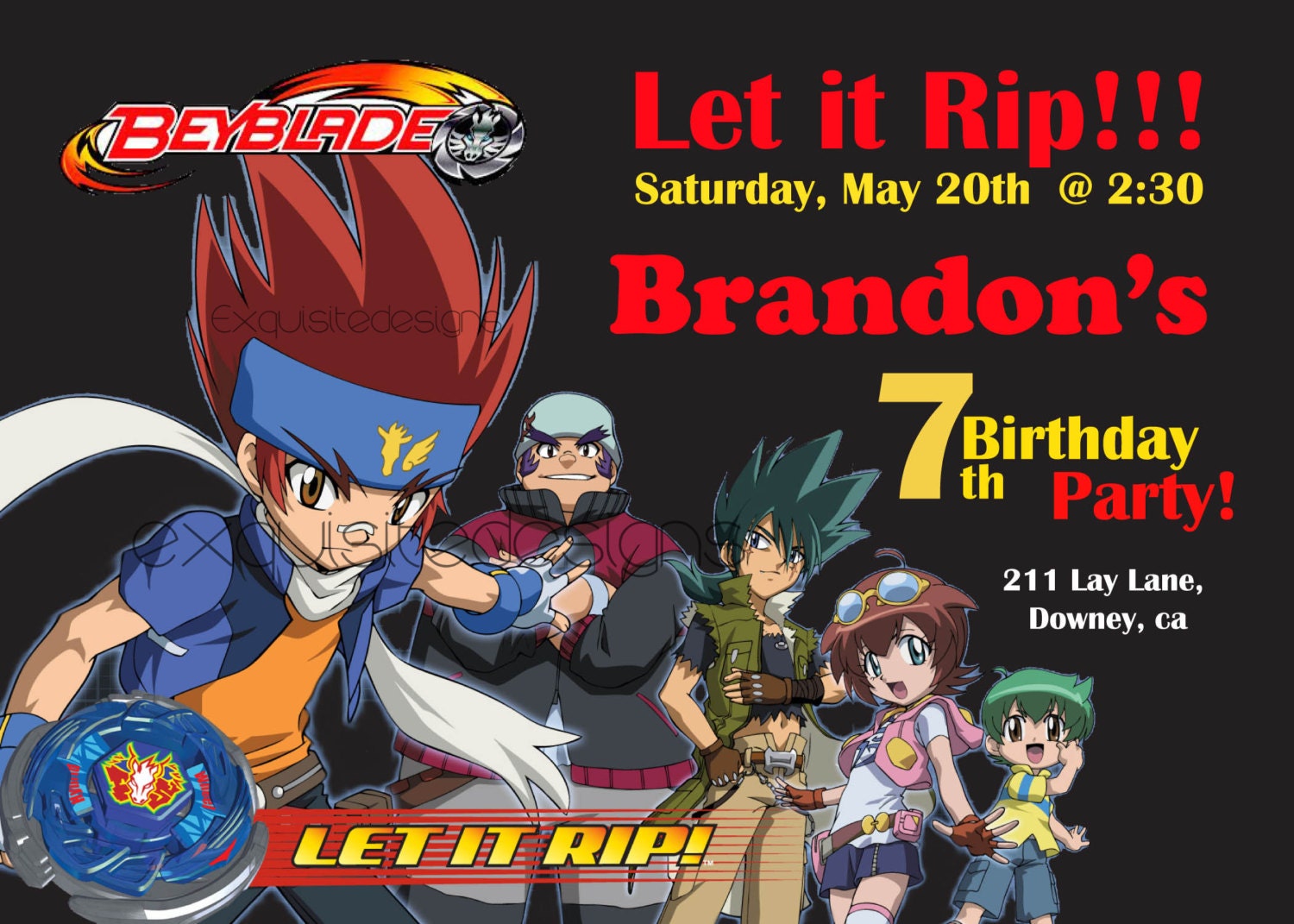 Beyblade cumpleaños invitación Etsy México Beyblade cumpleaños invitación Etsy México