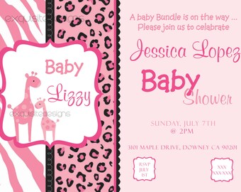 Baby Shower Safari  Invitation
