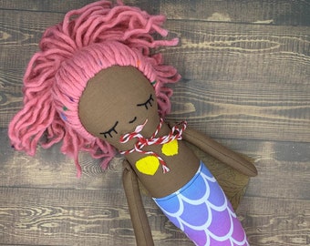 Random Handmade Rag Doll - Mermaid Style