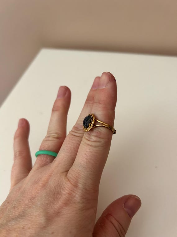 Blue LABRADORITE-gemstone ring-statement ring-siz… - image 4