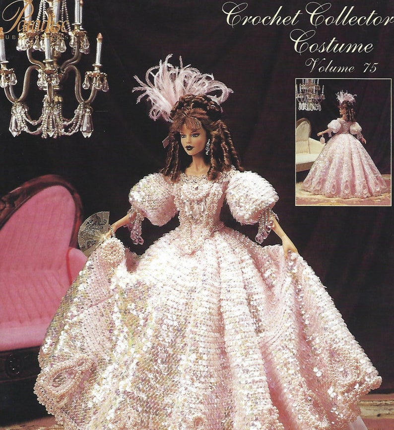 Crochet Pattern Pdfvictorian Fashion Doll Barbie Gown Crochet Etsy