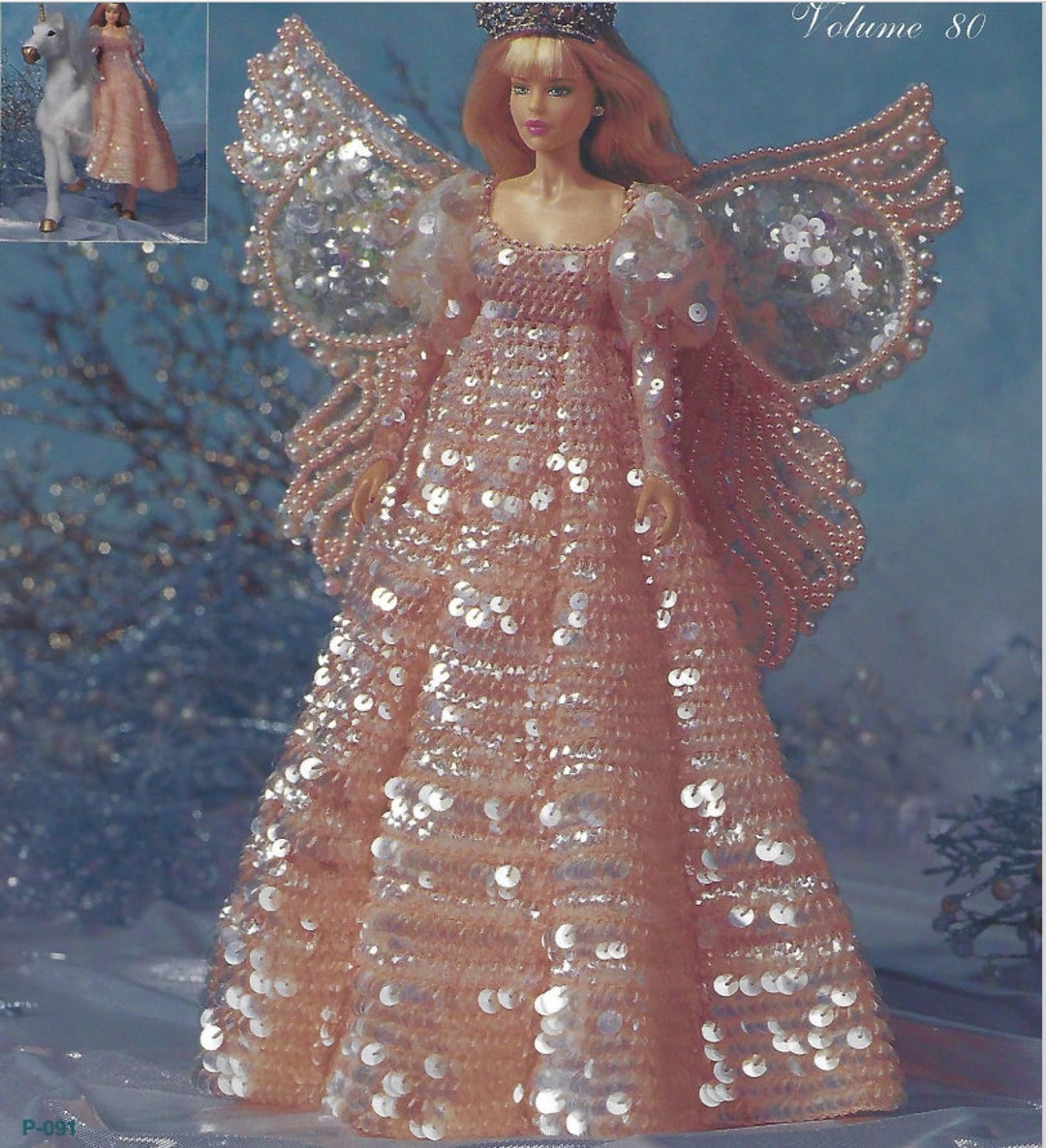 Crochet Pattern Pdf-princess Angel Fashion Doll Barbie Gown Crochet ...