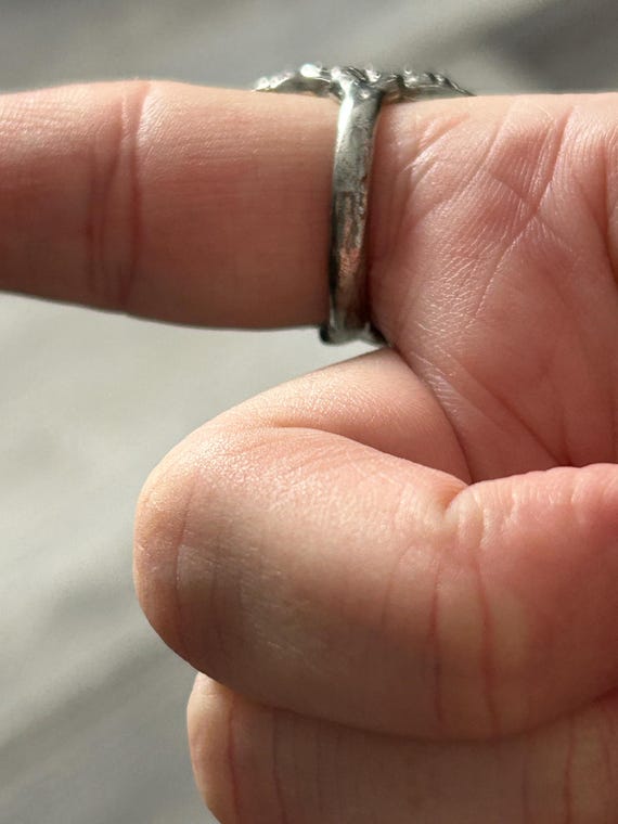 Orange carnelian-gemstone ring-statement ring-siz… - image 4