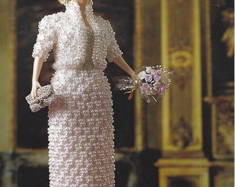 PRINCESS DIANA crochet PDF pattern-Barbie dress vintage crochet pattern crochet collector costume vol 49