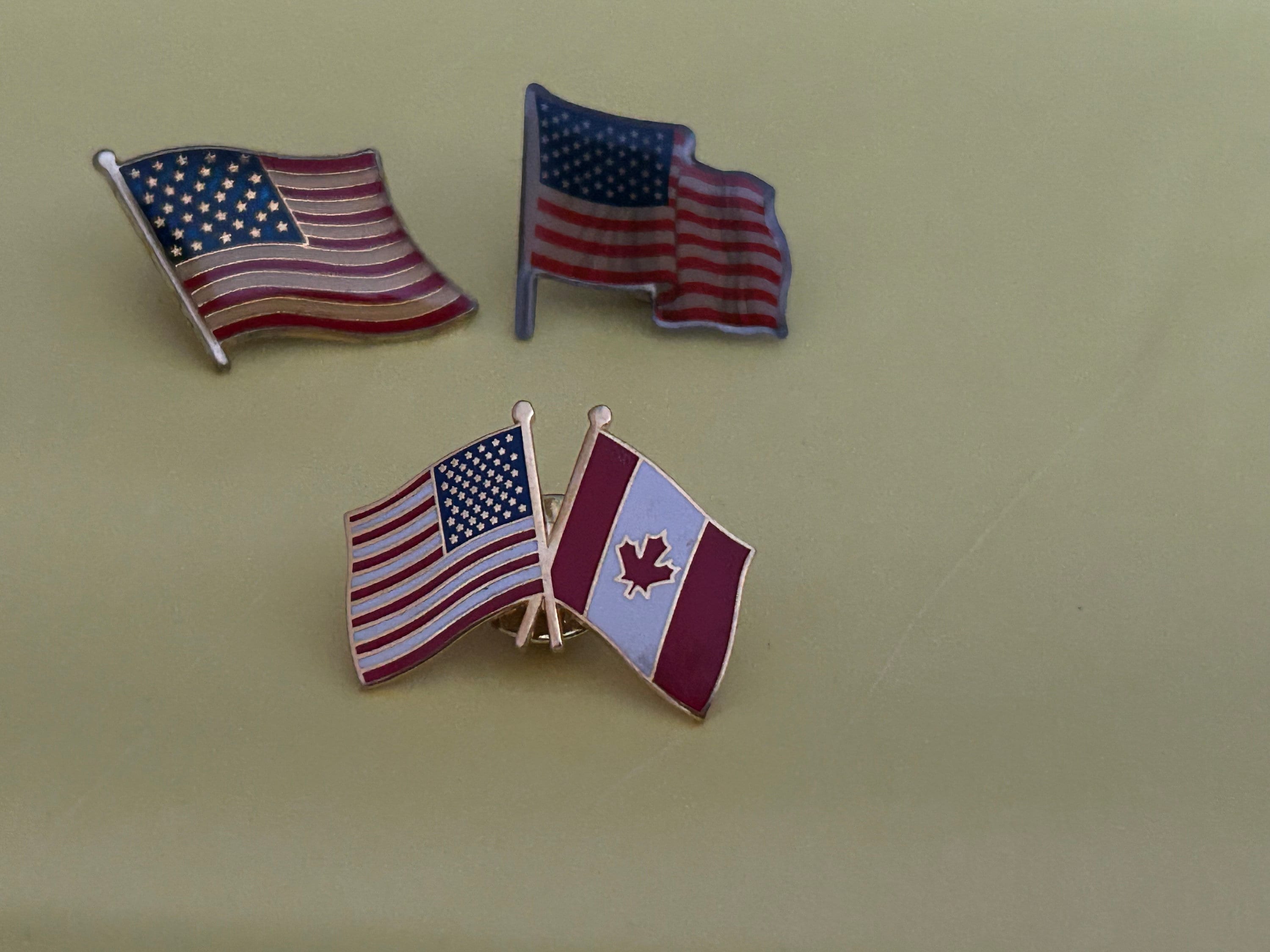 10 Spille Bandiera Americana USA - Per Cappello O Cravatta, Giorno Dell'Indipendenza